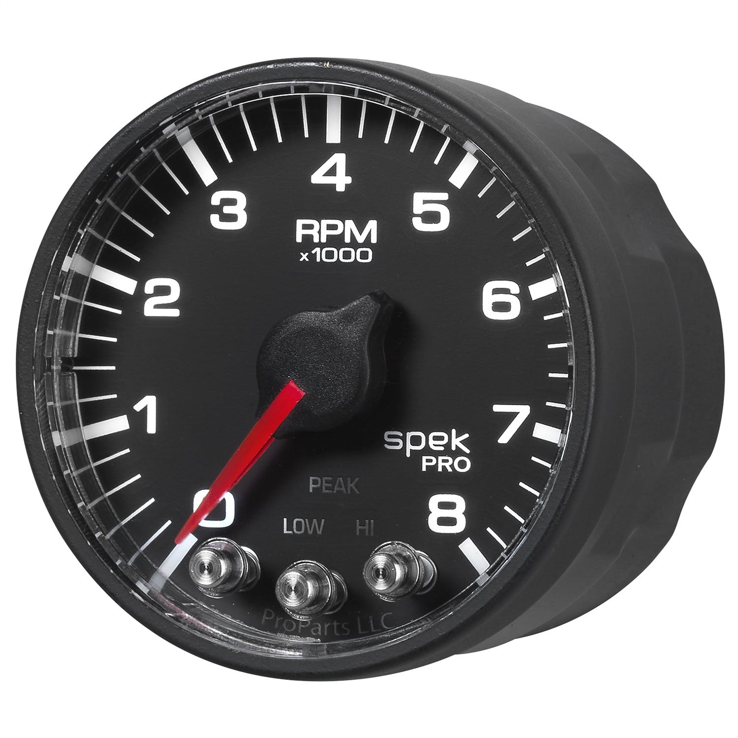 AutoMeter Products P334328 Tach 2in. 8k RPM w Shift Light/Pk Mem Blk/Blk Spek
