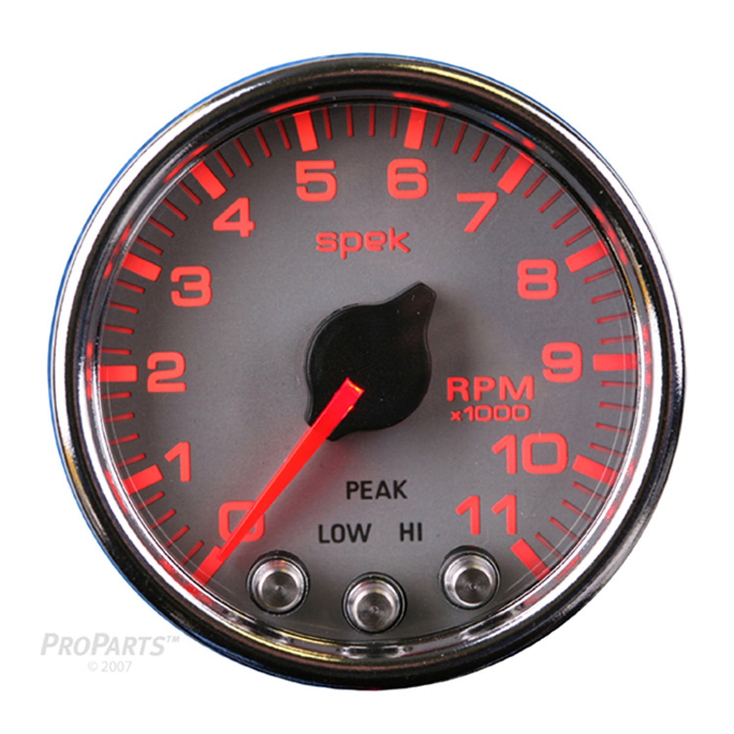 AutoMeter Products P33621 Tach 2in. 11k RPM w Shift Light/Pk Mem Slvr/Chrm Spek