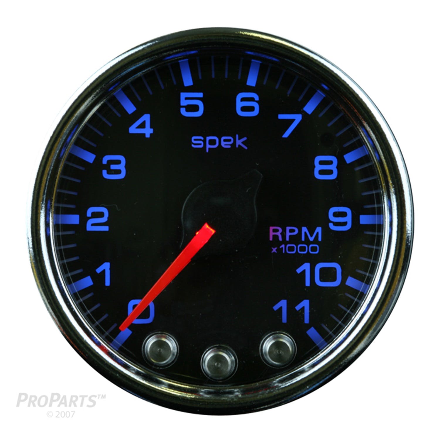 AutoMeter Products P33631 Tach 2in. 11k RPM w/Shift Light/Pk Mem Blk/Chrm Spek