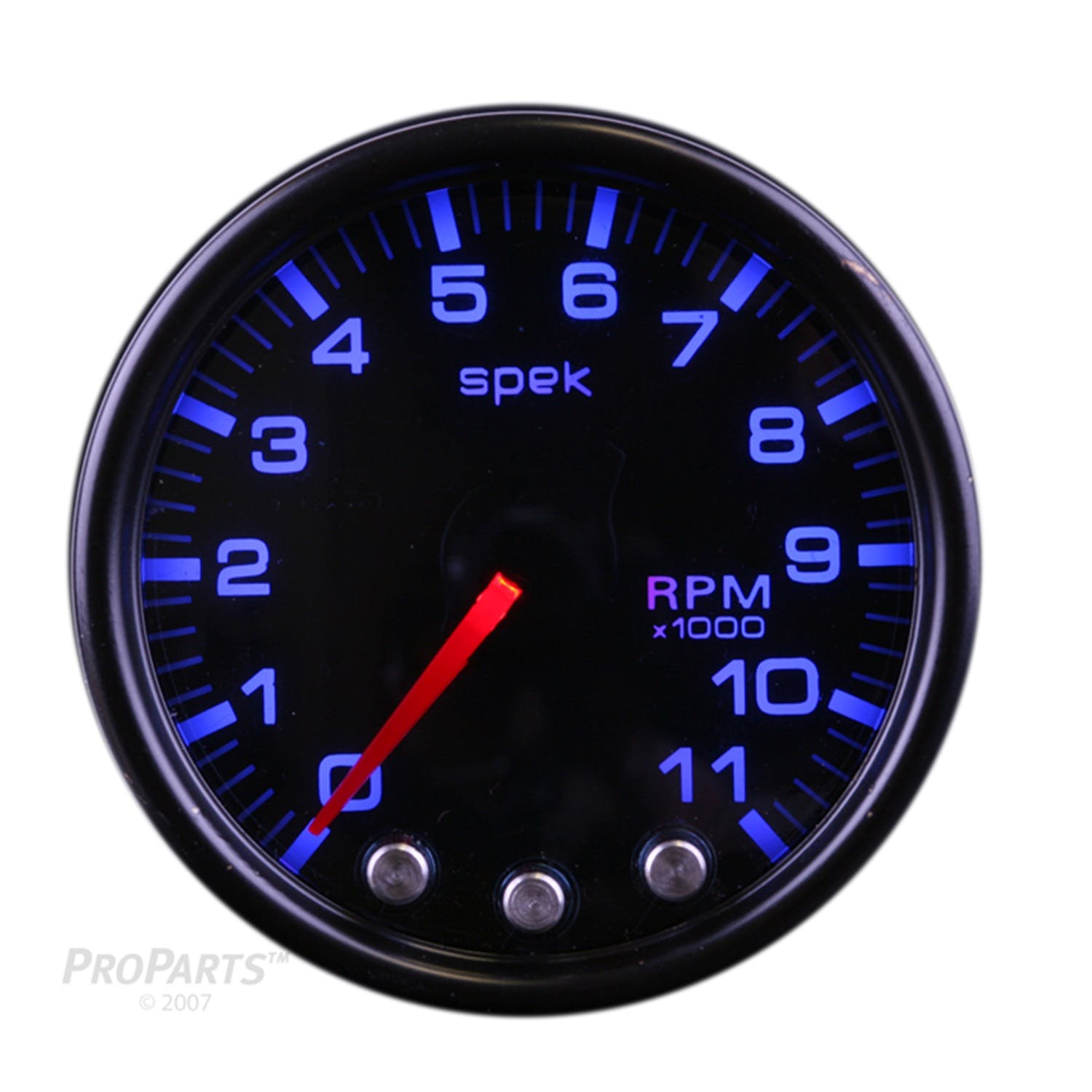 AutoMeter Products P33652 Tach 2in. 11k RPM w Shift Light/Pk Mem Blk/Smke/Blk Spek