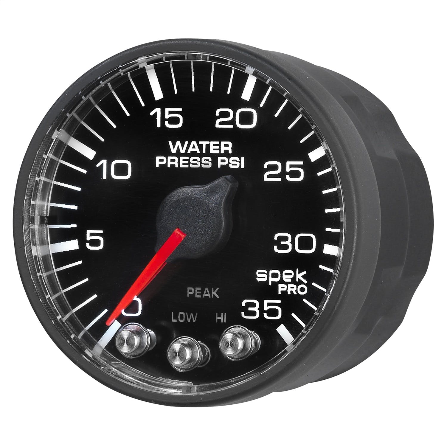AutoMeter Products P343328 Spek Pro 2-1/16in Water Pressure, 0- 35 PSI, Black Dial, Black Bezel