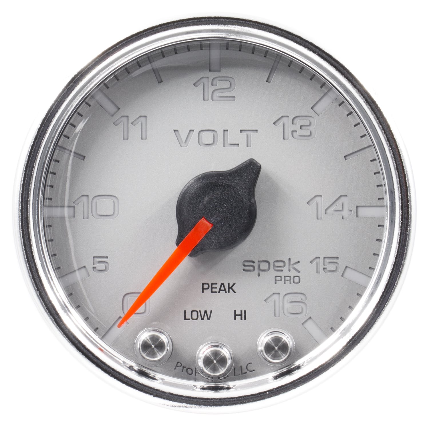 AutoMeter Products P34421 Voltmeter Gauge 2 1/16, 16V, Stepper Motor Silver/Chrome