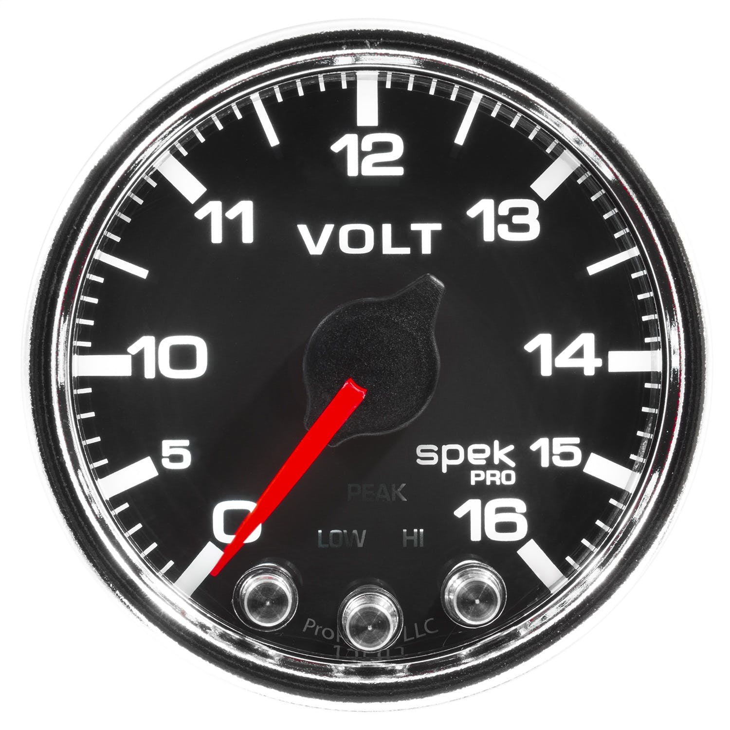 AutoMeter Products P34431 Voltmeter Gauge 2 1/16, 16V, Stepper Motor Black/Chrome,