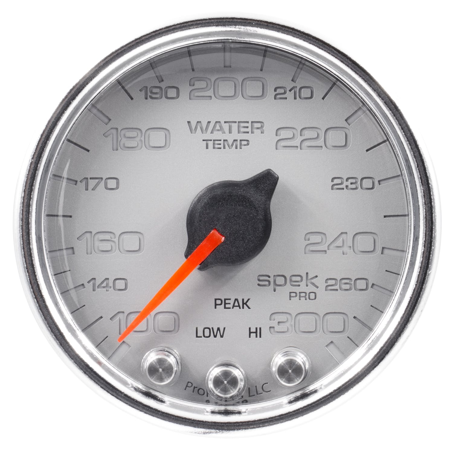 AutoMeter Products P34621 WTmp; 2in.; 300° F; Stepper Motor w/Peak/Warn; Slvr/Chrm; Spek