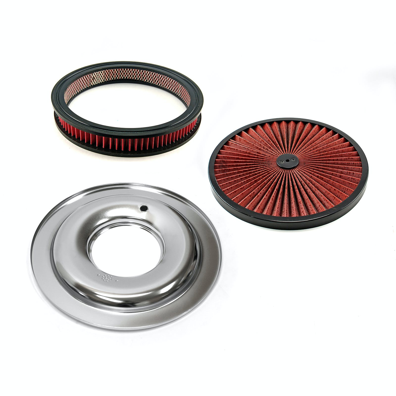 Speedmaster PCE104.1030 14 x 2 Washable Element Extreme Top w/Blk Ring Flat Base Air Cleaner Kit