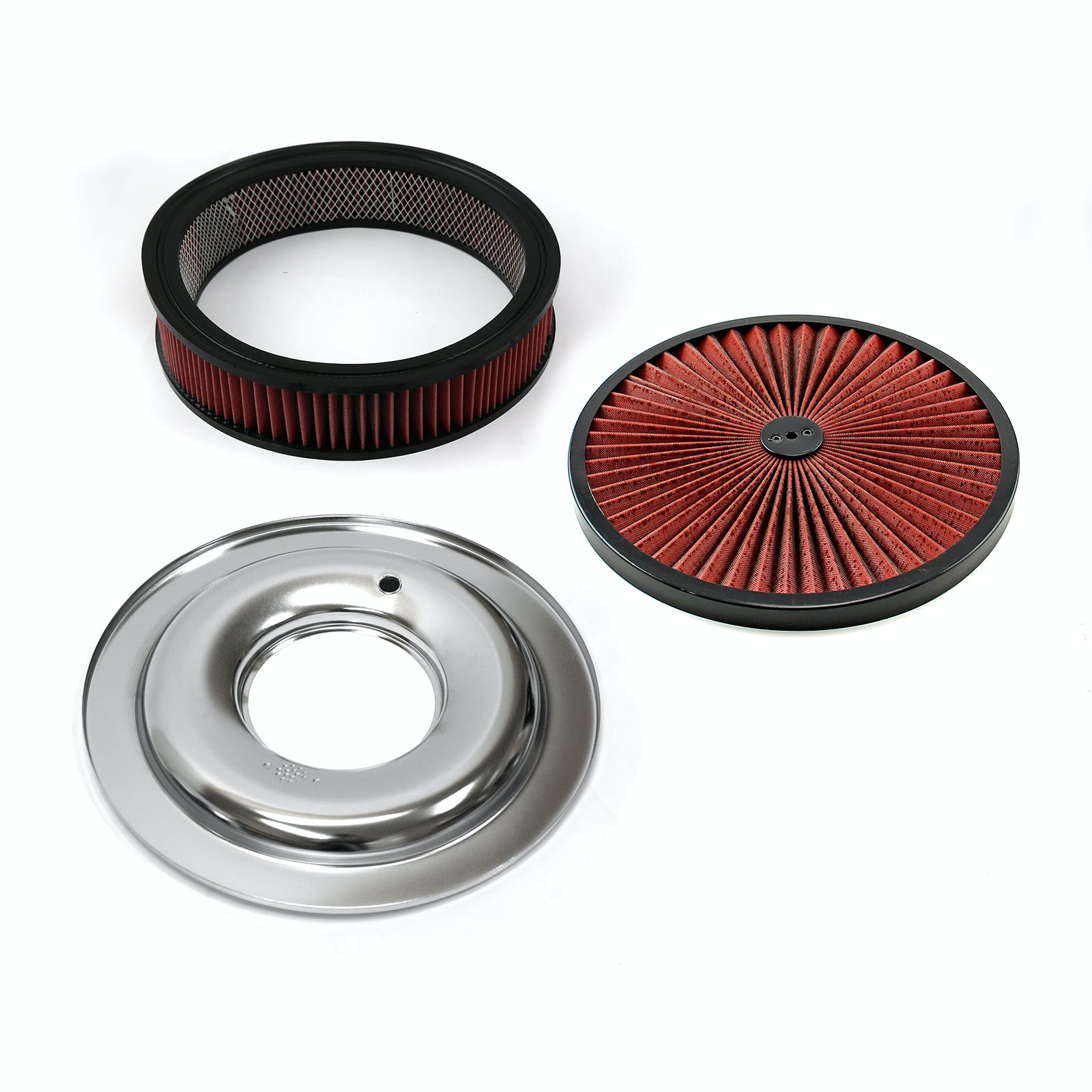 Speedmaster PCE104.1031 14 x 3 Washable Element Extreme Top w/Blk Ring Flat Base Air Cleaner Kit