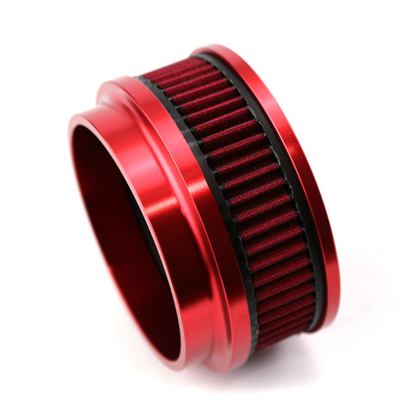 Speedmaster PCE104.1086 6 x 2 Washable Filter Billet Aluminum Air Cleaner Assembly Kit - Red