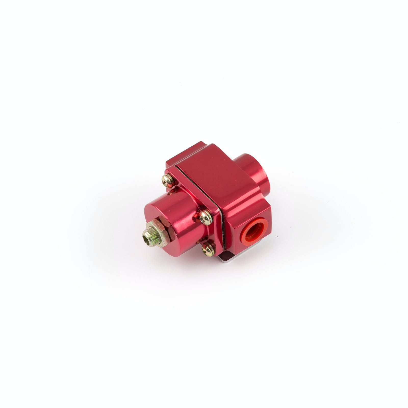 Speedmaster PCE139.1004 3-12 psi Adjustable Deadhead Fuel Pressure Billet Regulator Red