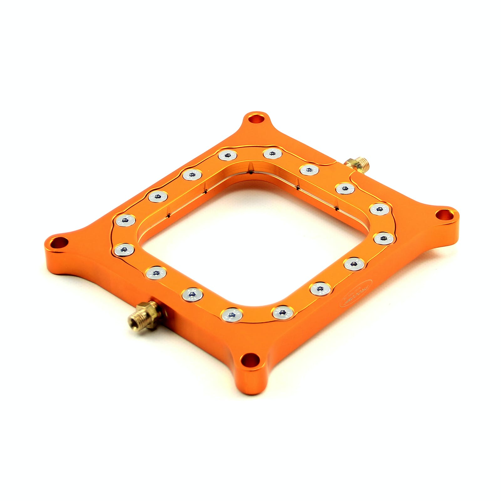 Speedmaster PCE151.1003 Nitrous Oxide 0.500 Yellow Billet Square Bore Perimeter Injection Spacer Plate