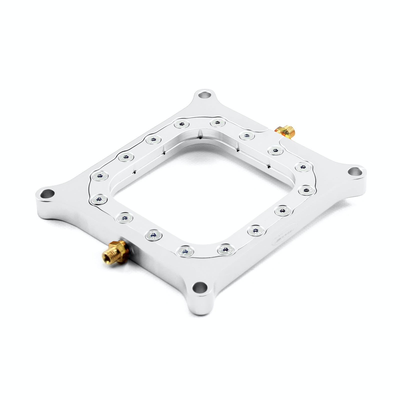 Speedmaster PCE151.1006 Nitrous Oxide 0.500 Polished Billet Square Bore Perimeter Injection Spacer Plate