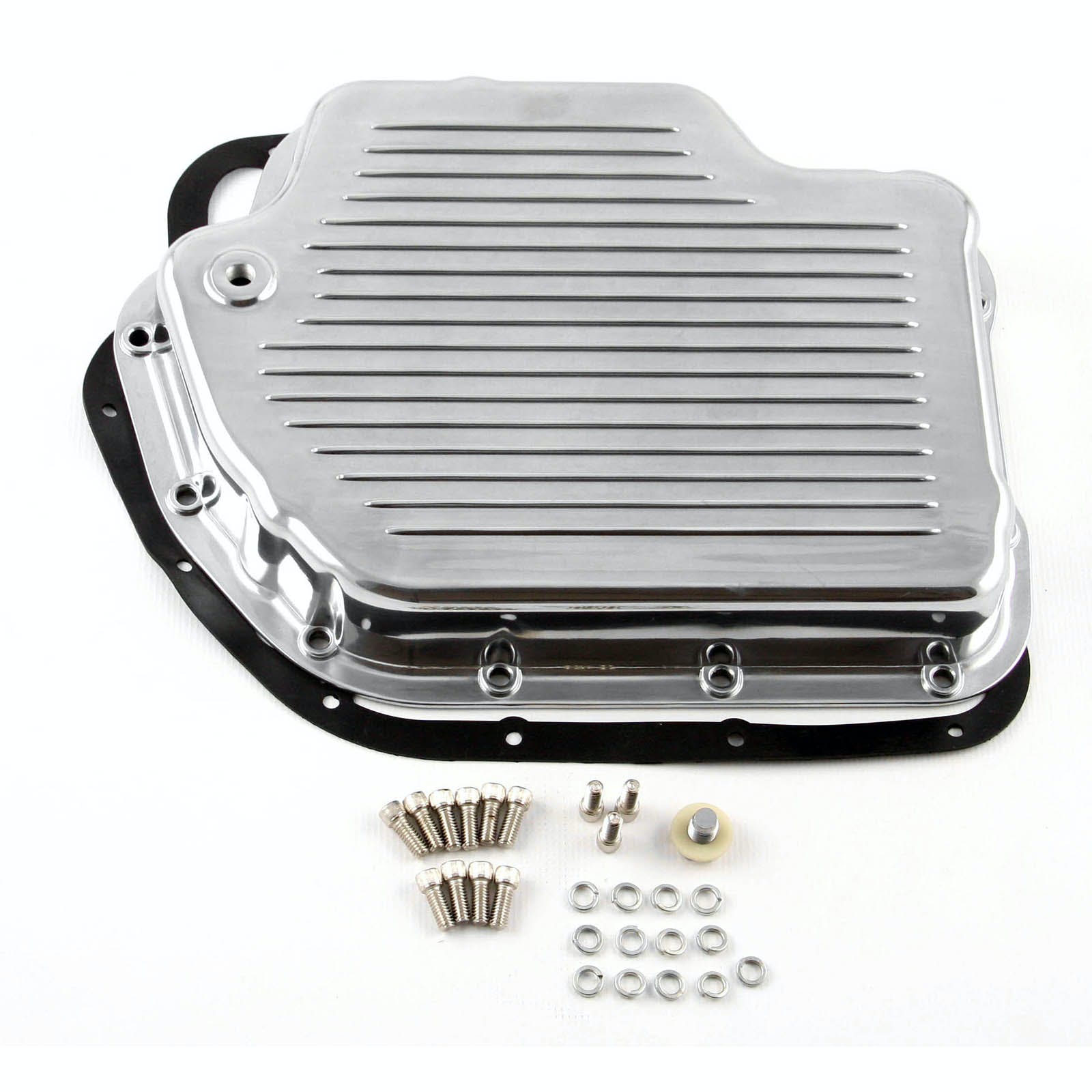 Speedmaster PCE221.1005 Turbo TH400 Finned Aluminum Transmission Oil Pan Set Polised (w/Bolts and Gasket)