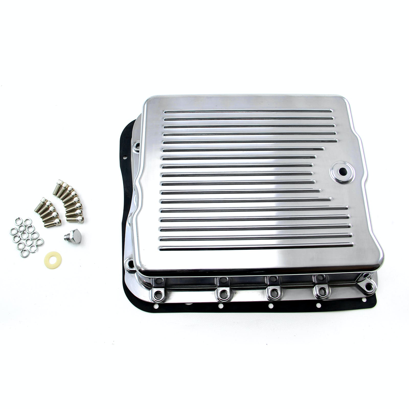 Speedmaster PCE221.1006 Turbo 700R4 Finned Aluminum Transmission Oil Pan Set Polised (w/Bolts and Gasket)