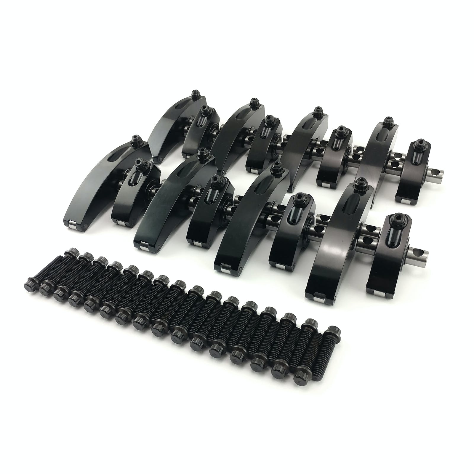 Speedmaster PCE261.1244.02 1.73 Ratio Aluminum Shaft Roller Rocker Arms Set [Black]