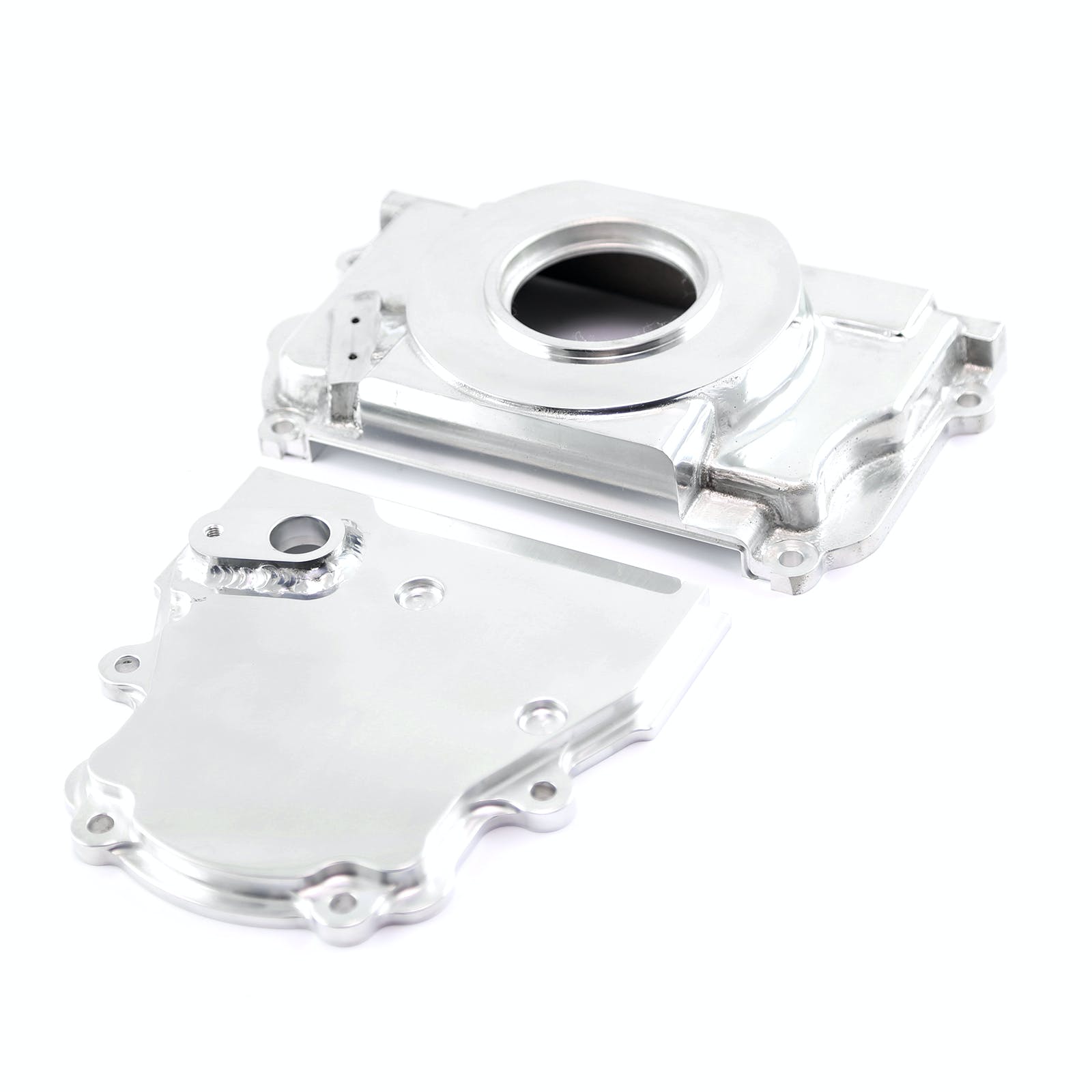 Speedmaster PCE265.1035 Polished Front 2pc Timing Cover with Cam Sensor Port