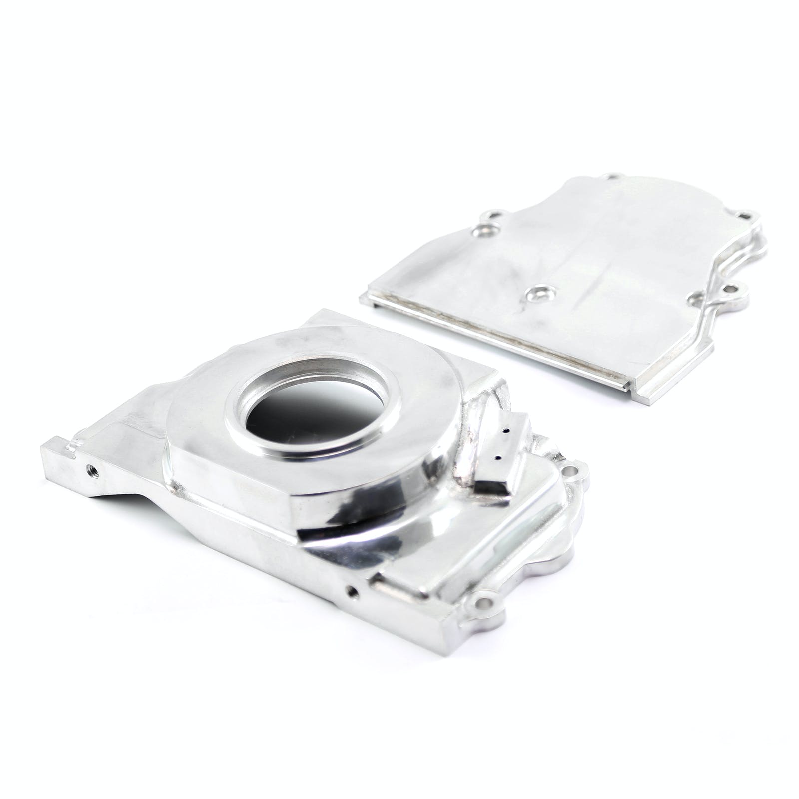 Speedmaster PCE265.1036 Polished Front 2pc Timing Cover without Cam Sensor Port