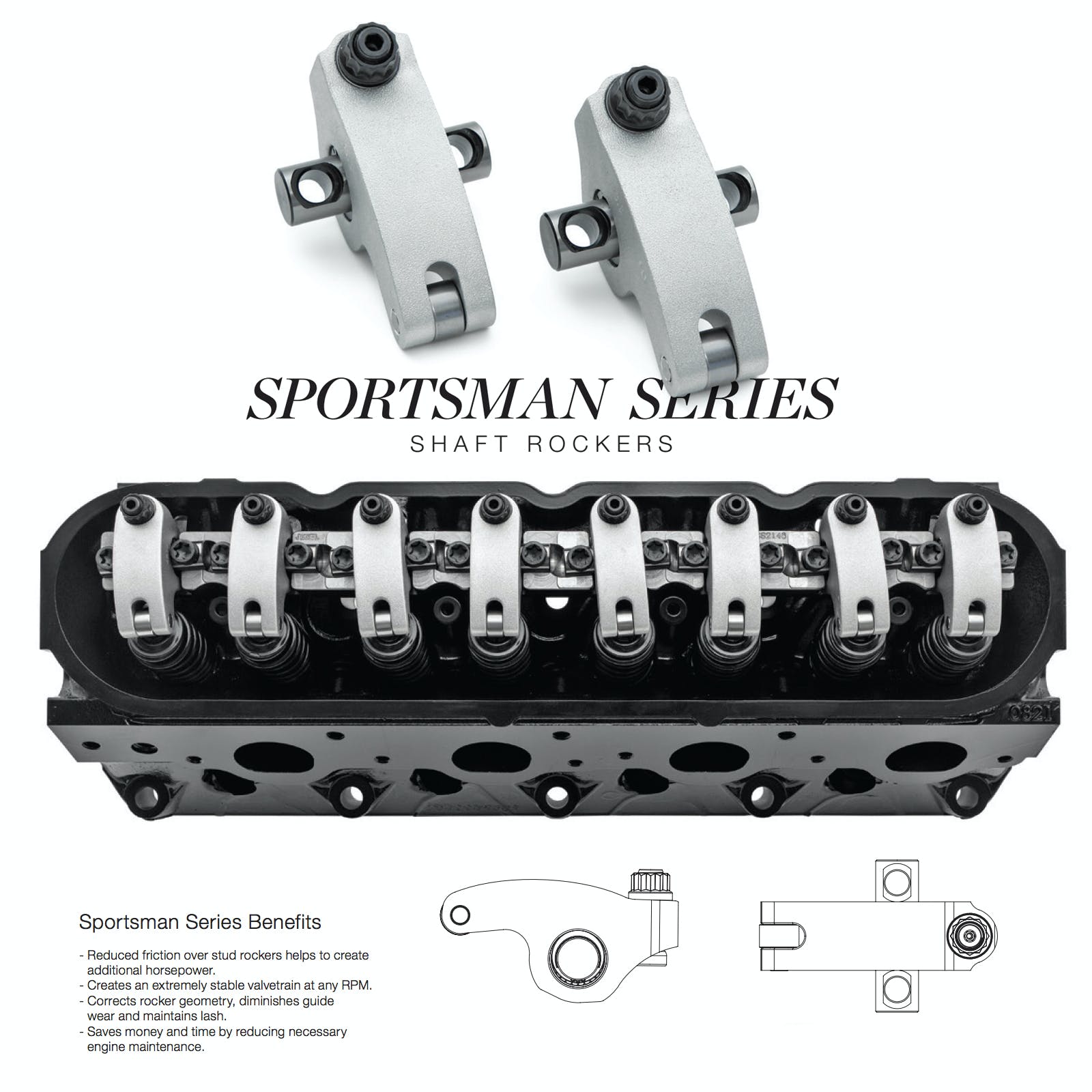 Speedmaster PCE281.1111 JESEL Solid Roller Race Package - 190cc Aluminum Cylinder Heads