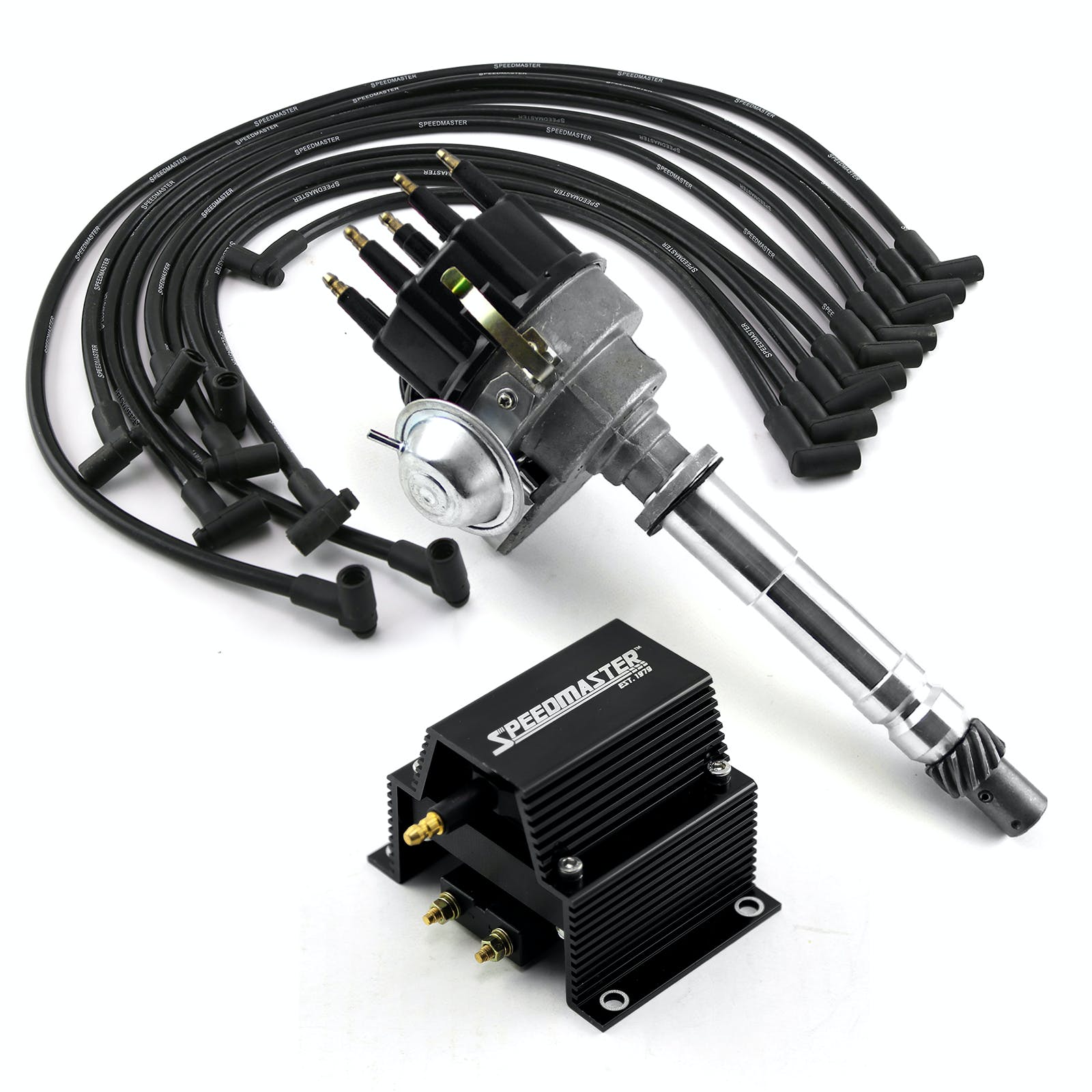 Speedmaster PCE385.1004.01 Black Ignition Distributor Combo
