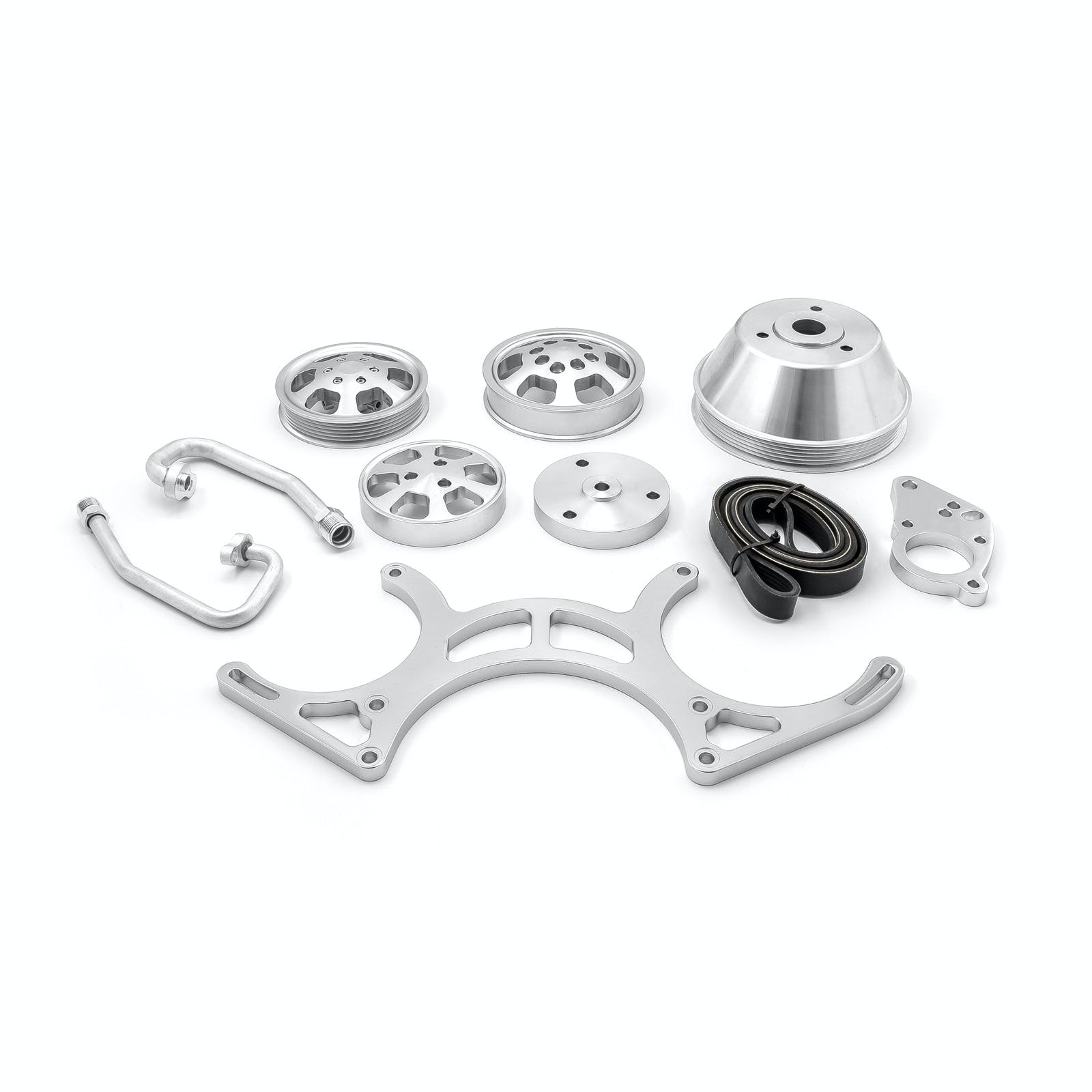 Speedmaster PCE415.1028 Aluminum Serpentine Complete Engine Pulley and Components Kit