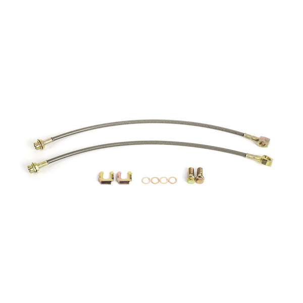 Speedmaster PCE496.1003 7/16 Banjo 18 Long SS Brake Lines(Pair) w/Hardware