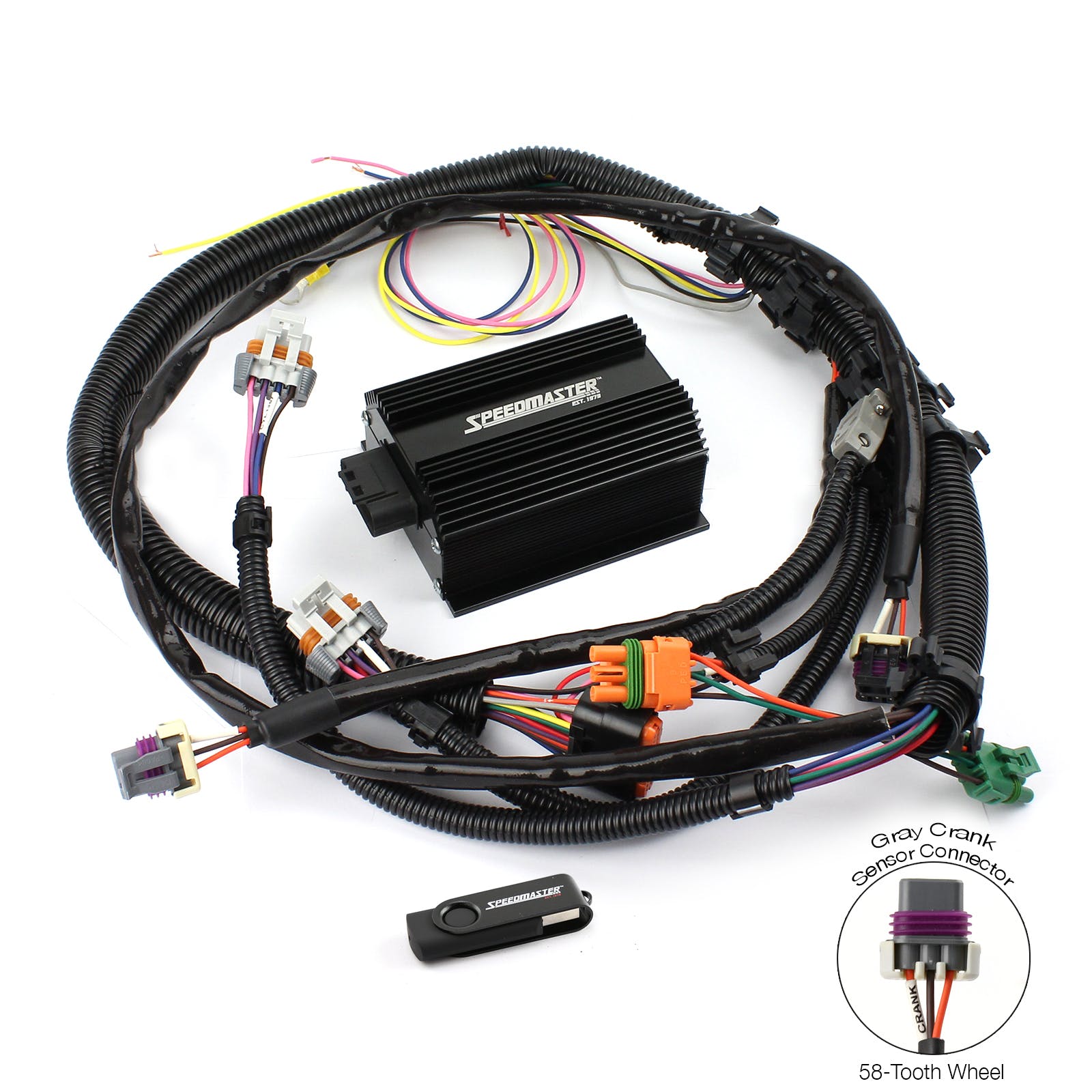 Speedmaster PCE548.1003 58-Tooth Efi To Carbureted Ignition Controller Kit W/ Harness