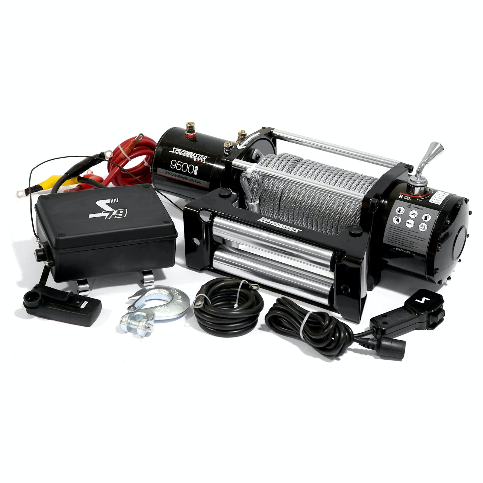 Speedmaster PCE553.1003 9500lbs / 4310kgs 12V Electric 4wd Winch Kit w/ Wireless Remote