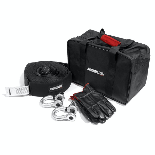 Speedmaster PCE565.1002 4WD Winch Recovery Kit (Shackle Straps Gloves Bag) 5pc