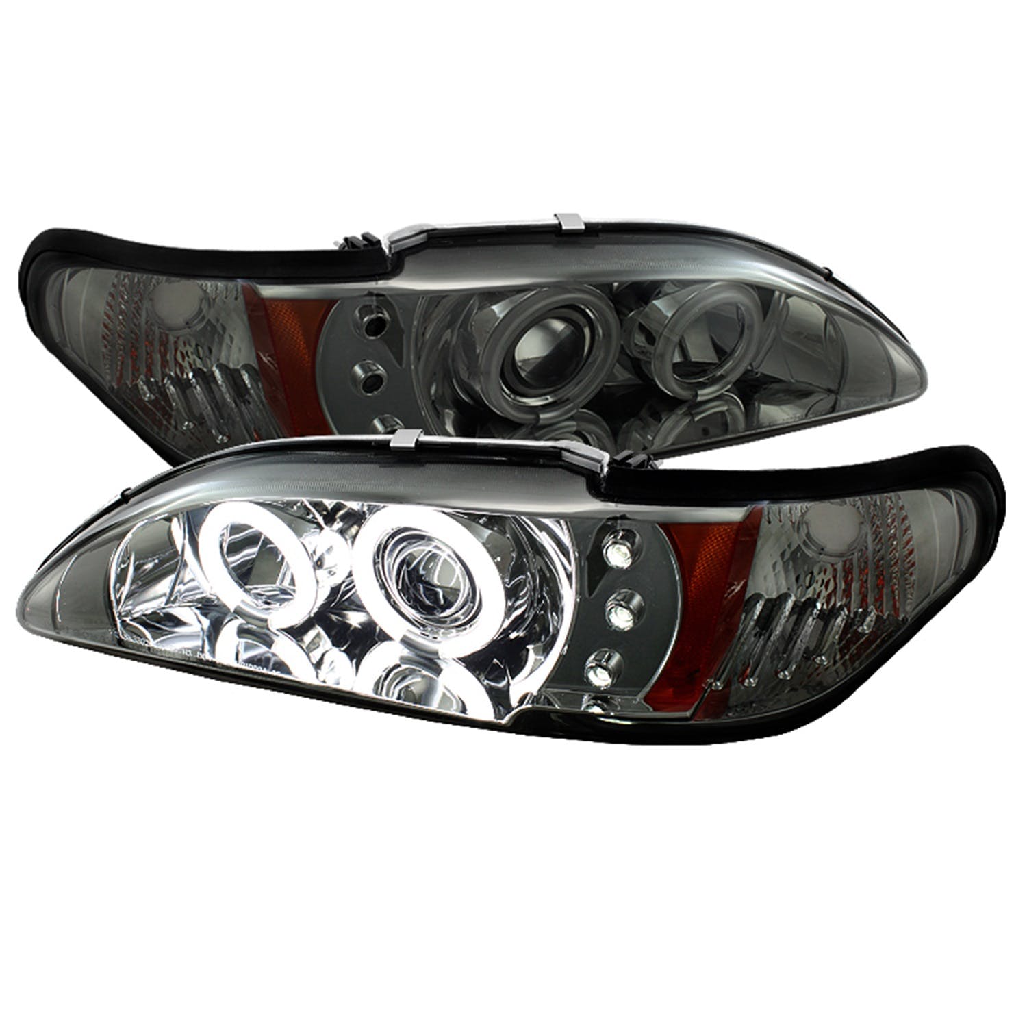 Spyder Auto 5042040 ( SPYDER ) FORD MUSTANG 94-98 1PC PROJECTOR HEADLIGHTS-CCFL HALO-AMBER REFLECTOR