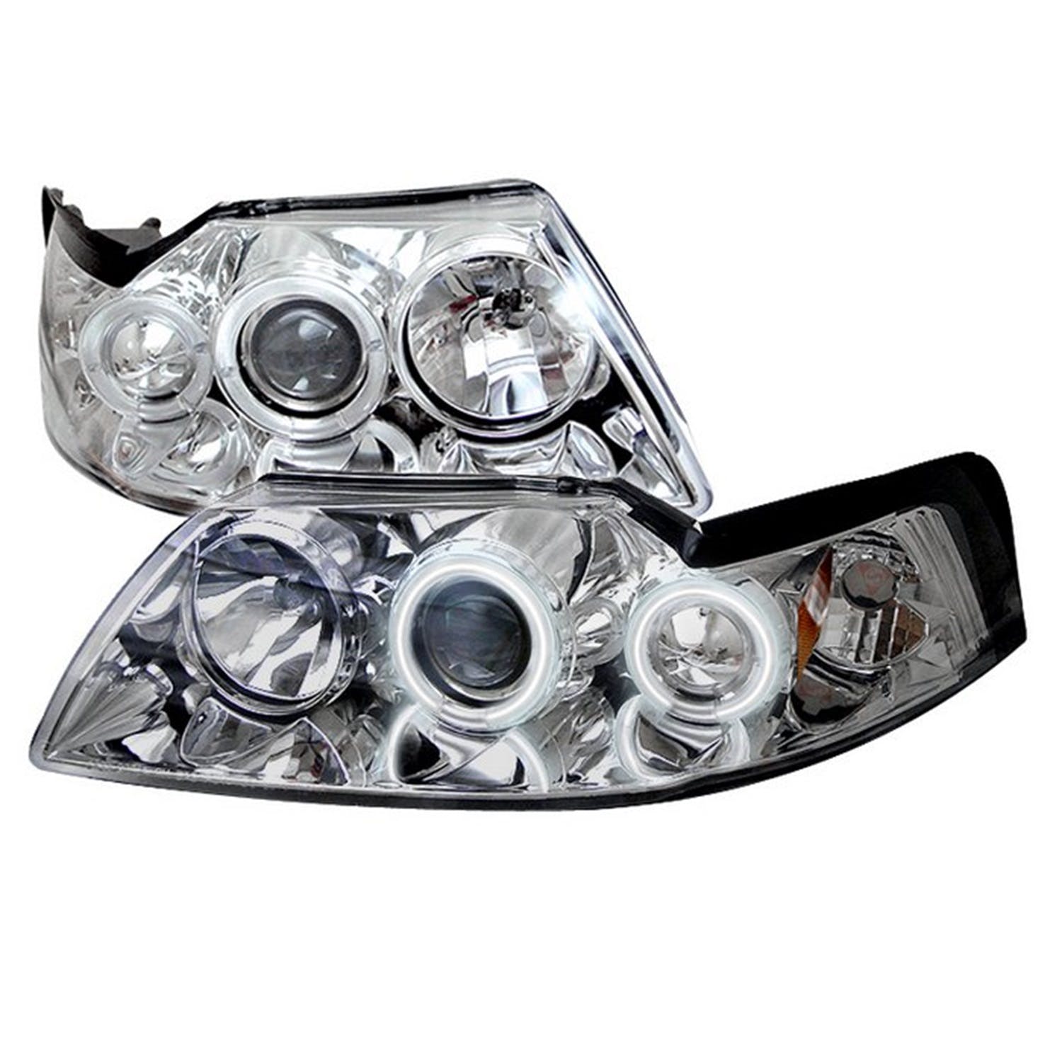Spyder Auto 5010483 ( SPYDER ) FORD MUSTANG 99-04 PROJECTOR HEADLIGHTS-CCFL HALO-CHROME-HIGH H1 (INC