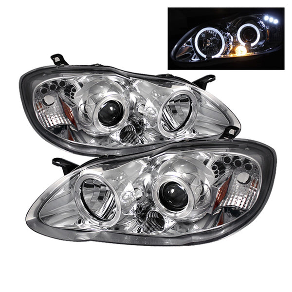 Spyder Auto 5011794 ( SPYDER ) TOYOTA COROLLA 03-08 PROJECTOR HEADLIGHTS-LED HALO-LED ( REPLACEABLE