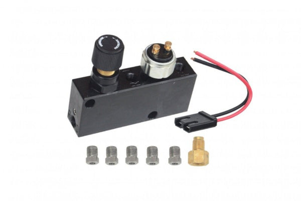 LEED Brakes PVC-B Adjustable proportioning valve and distribution block (Black)