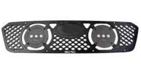 Putco 270602BL SCAD Grill Black powder coated Aluminum - with two 5 inch light openings (SCAD logo)