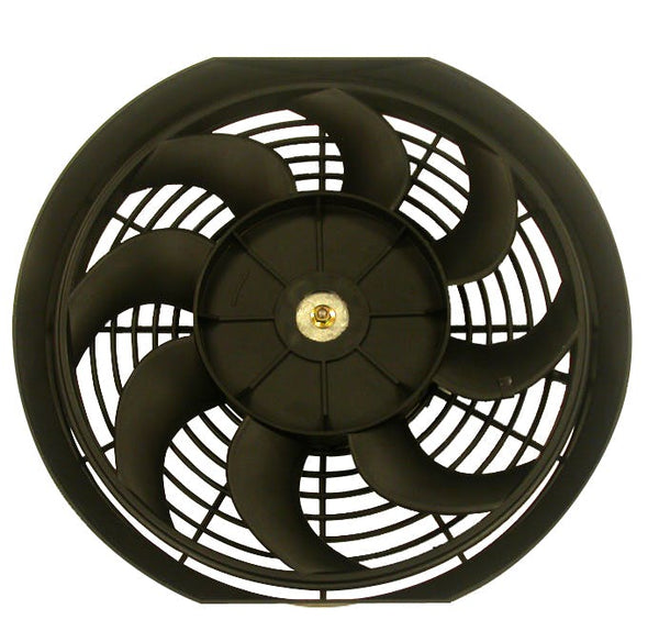 Racing Power Company R1012 12 inch universal cooling fan w/curved blades 12v