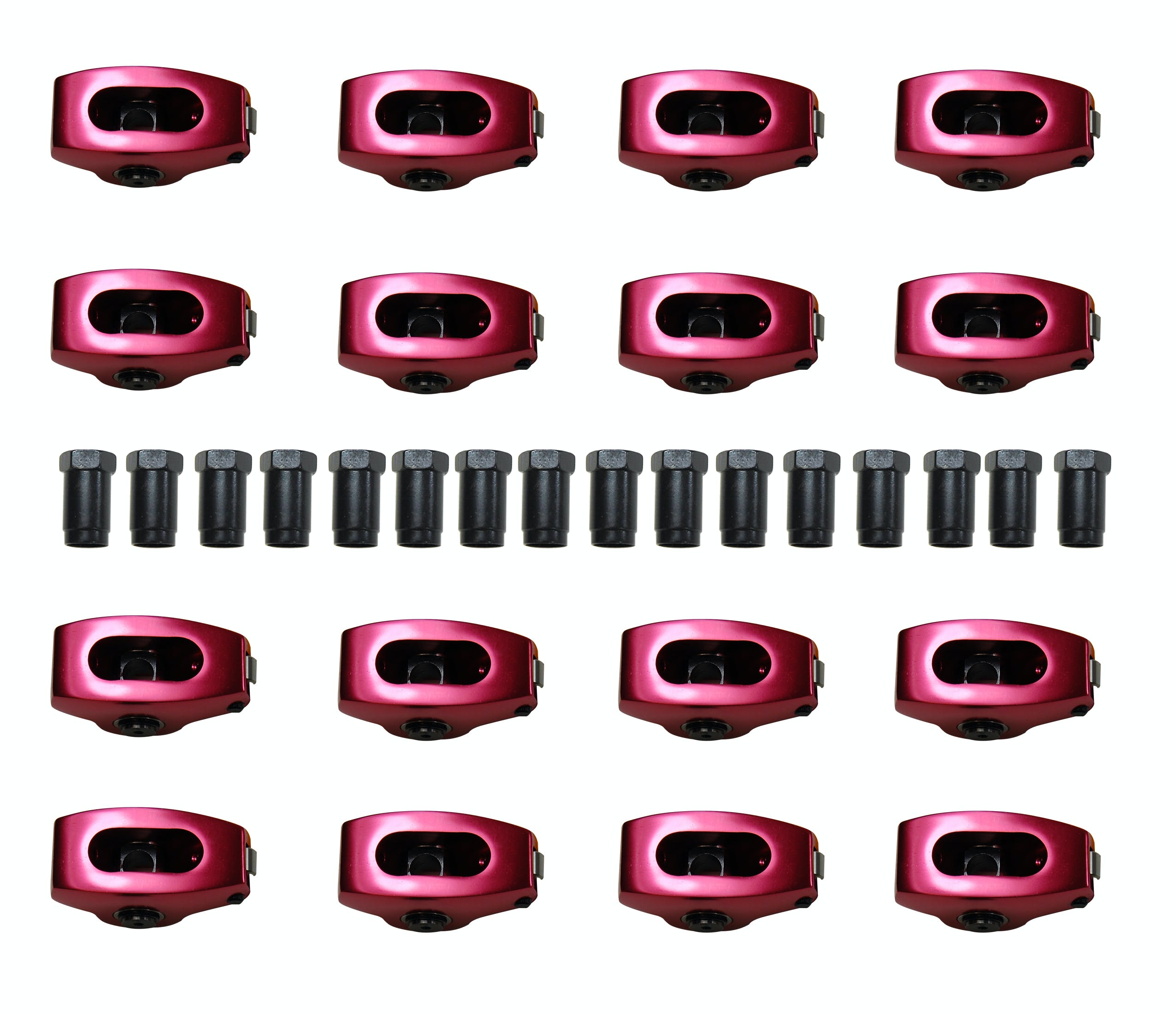 Racing Power Company R3013 ALUM ROLLER ROCKER ARMS 1.6 3/8 inch KIT RED