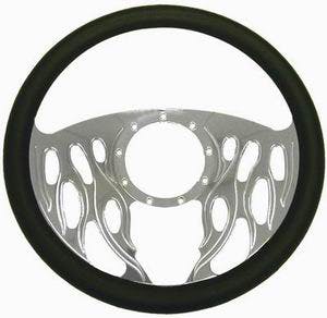 Racing Power Company R5618 14 inch alum/leather steering wheel ea
