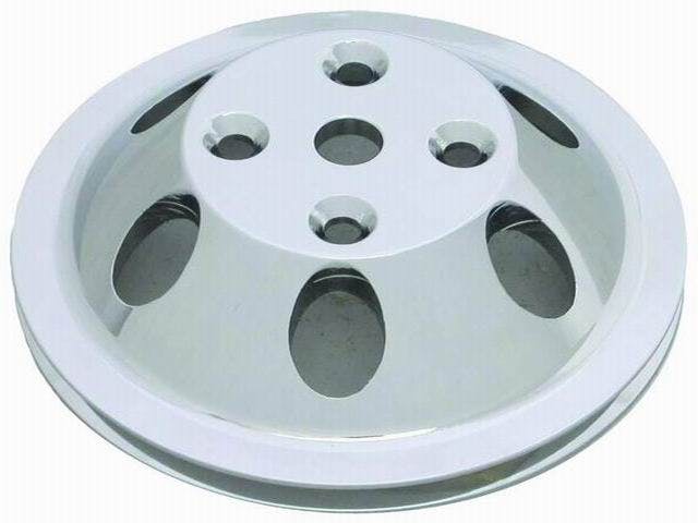 Racing Power Company R9482C Chrm alum sb sngl up pulley-lwp ea