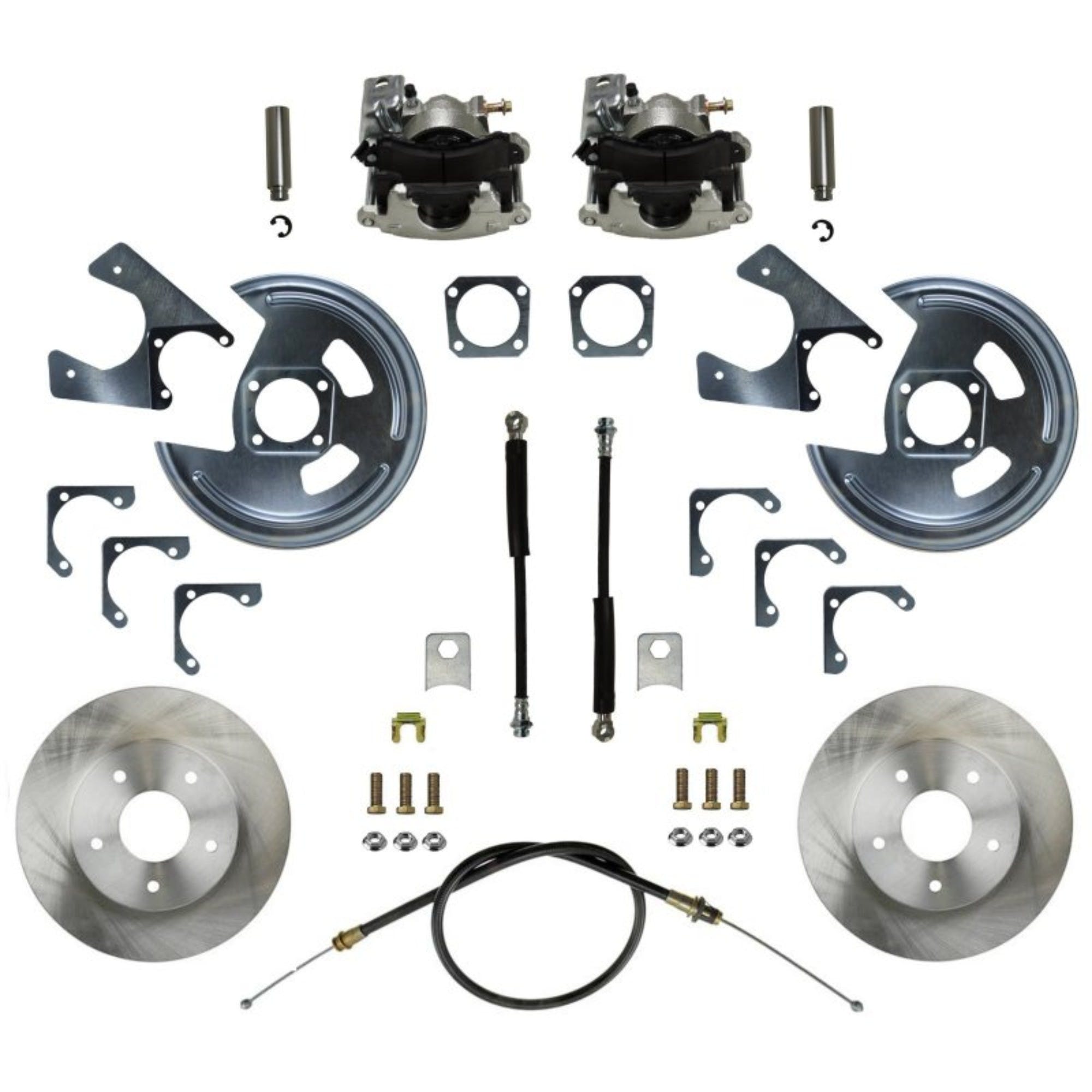 LEED Brakes RC1002 Rear Drum to Disc Brake Conversion Kit - 11 inch Rotor Staggered Shock