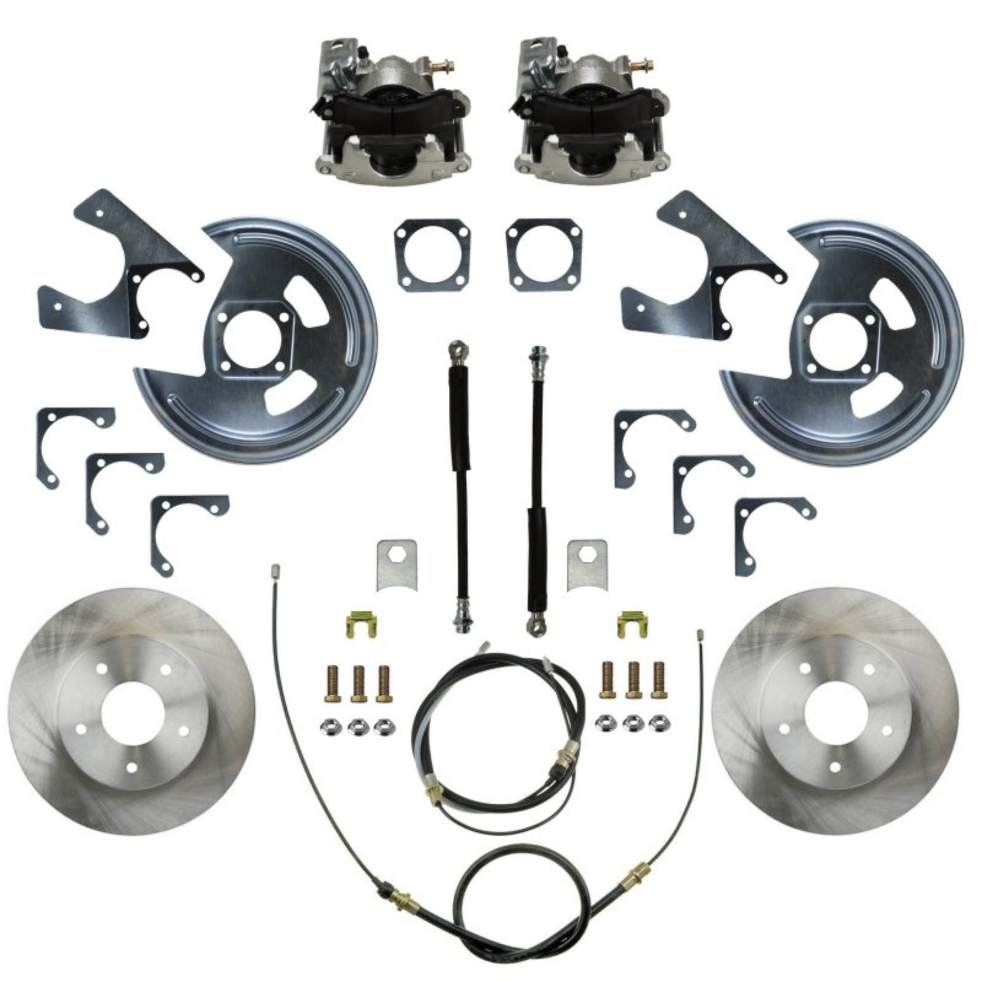 LEED Brakes RC1003 Rear Drum to Disc Brake Conversion Kit - 11 inch Rotor Staggered Shock