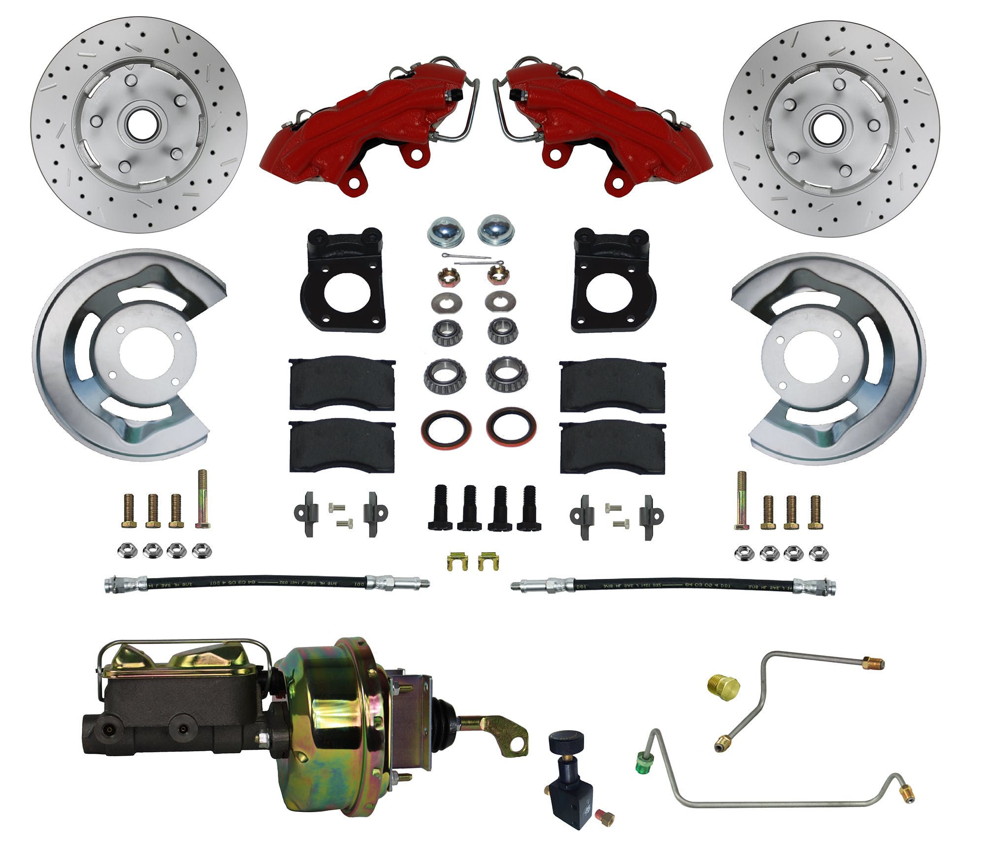 LEED Brakes RFC0001-H405MX 64-66 Mustang Front Disc Brake conversion Kit, Factory Manual Transmission Car