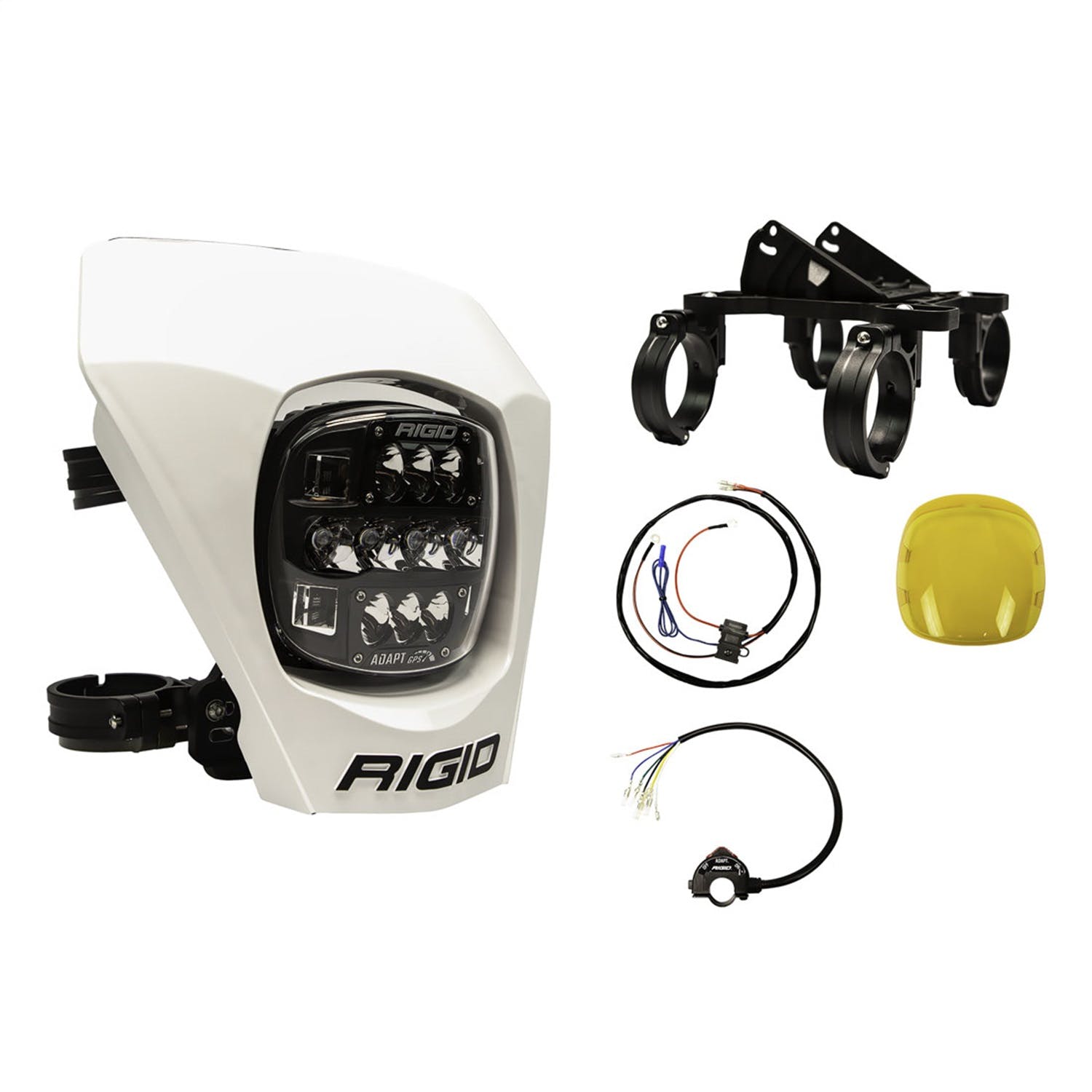 RIGID Industries 300417 Adapt XE Extreme Enduro Complete Ready To Ride LED Moto Kit, White