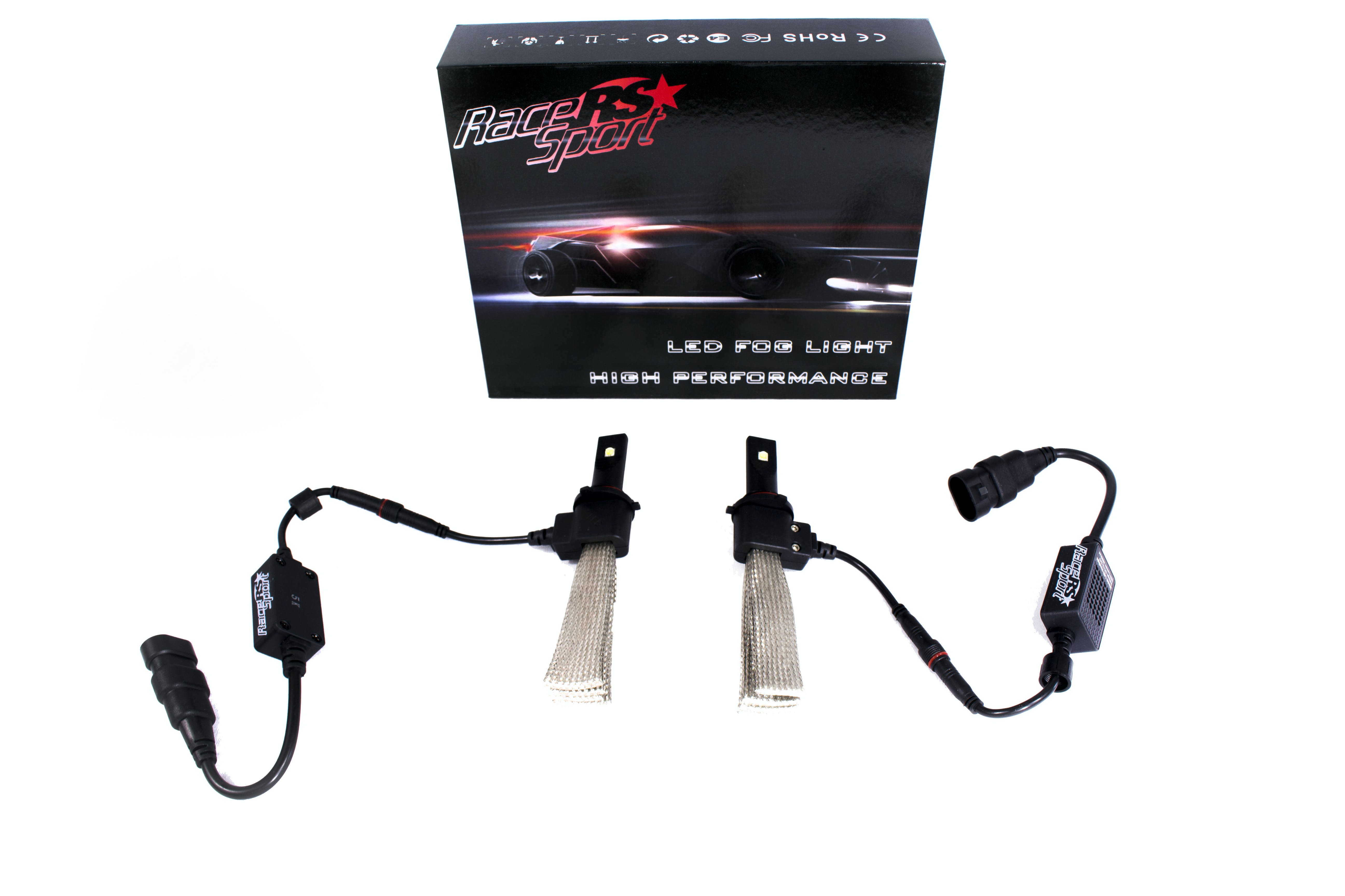 Race Sport Lighting RS9005LEDFOG Penetrator 9005 LED Fanless Conversion Upgrade Kit for Fog Lights 6500K