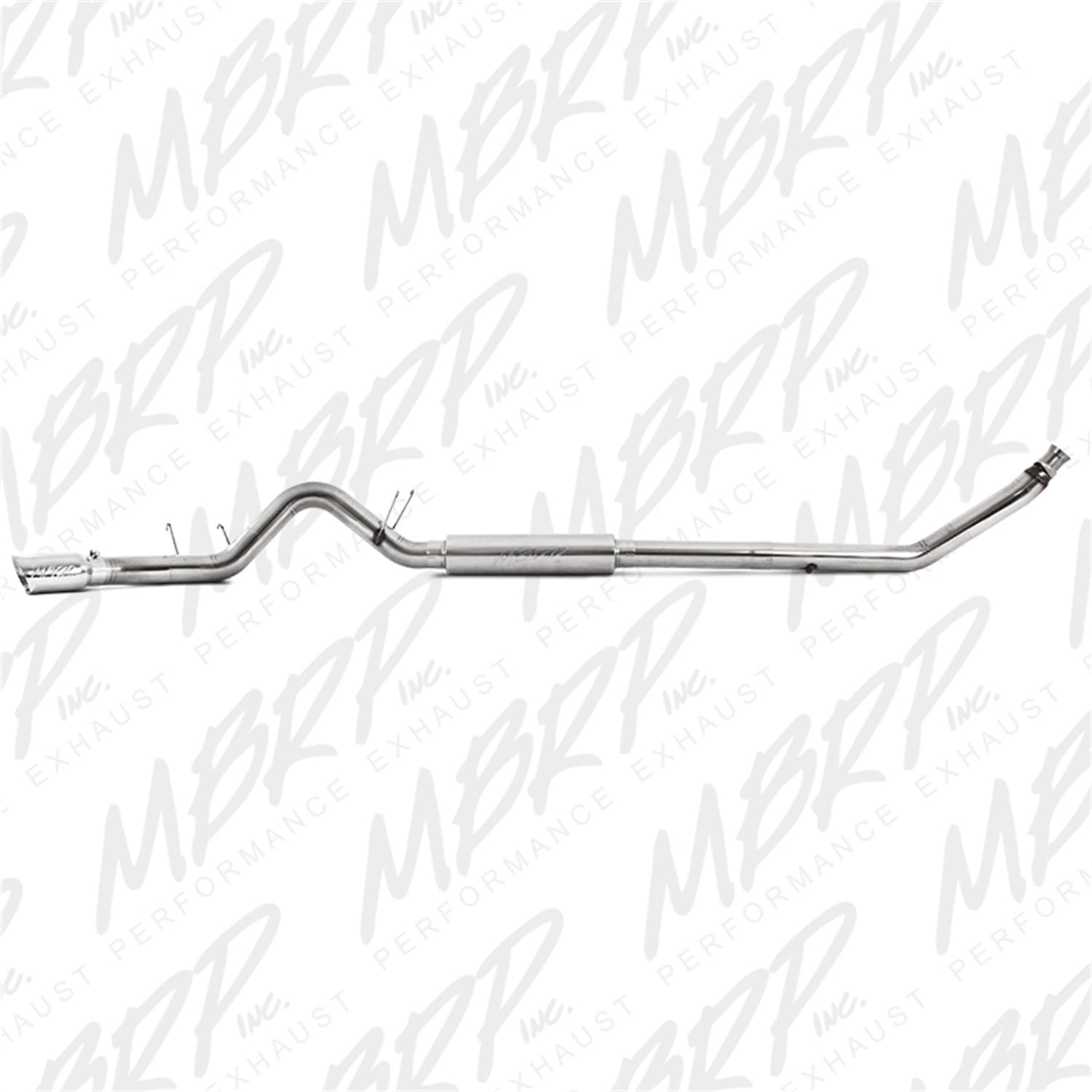 MBRP Exhaust S6100304 4in. Turbo Back; Single Side (94-97 Hanger HG6100 req.); T304