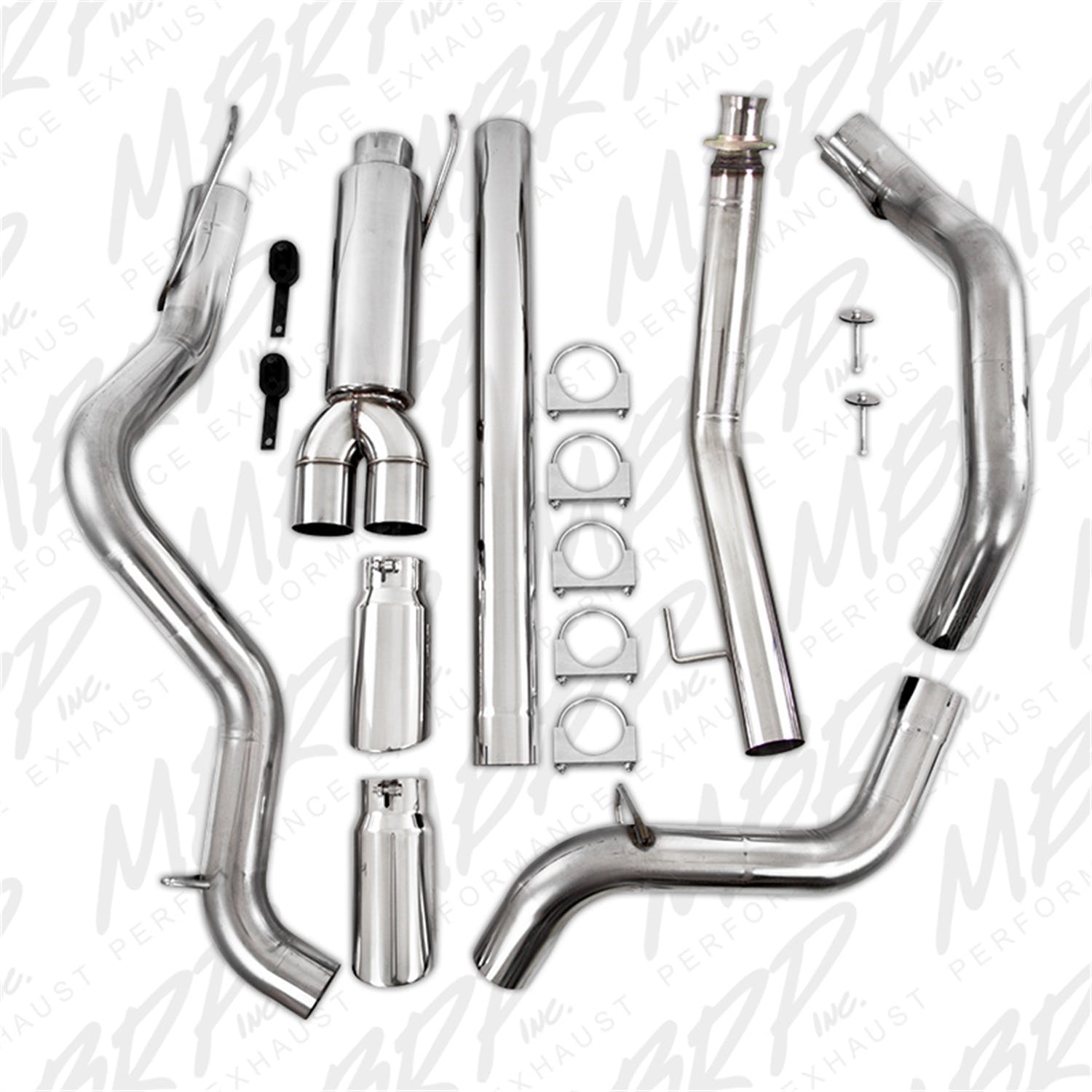 MBRP Exhaust S6102409 4in. Turbo Back; Cool Duals™ (4WD only); T409