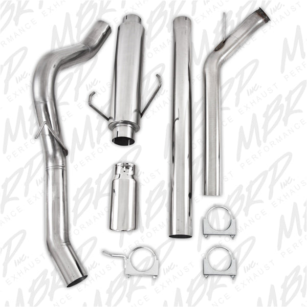 MBRP Exhaust S6104409 4in. Turbo Back; Single Side (4WD only); T409