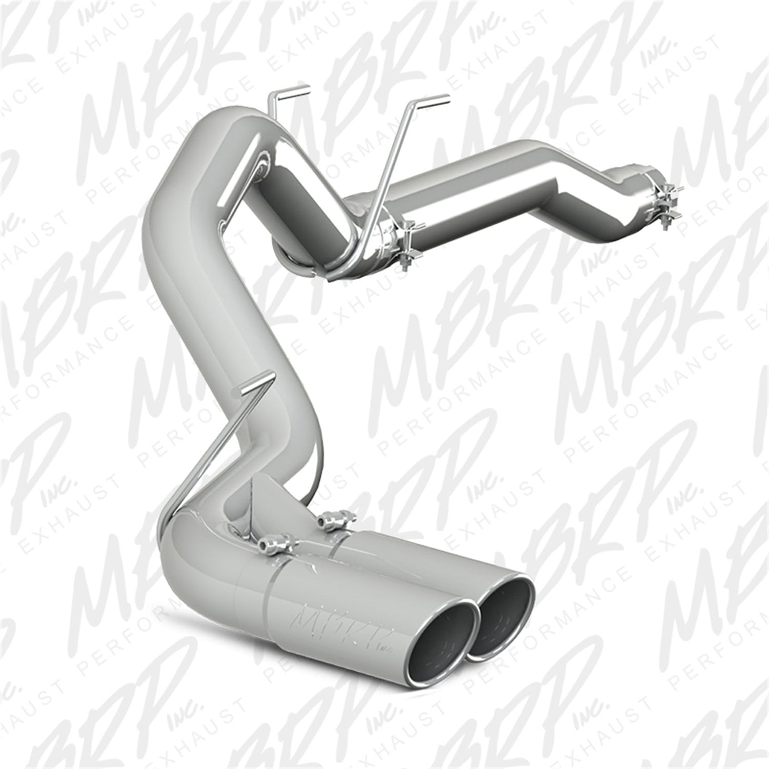 MBRP Exhaust S6173AL 3 1/2in. Filter Back; Dual Outlet Single Side; AL