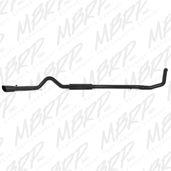 MBRP Exhaust S6200BLK 4in. Turbo Back; Single Side Black Coated