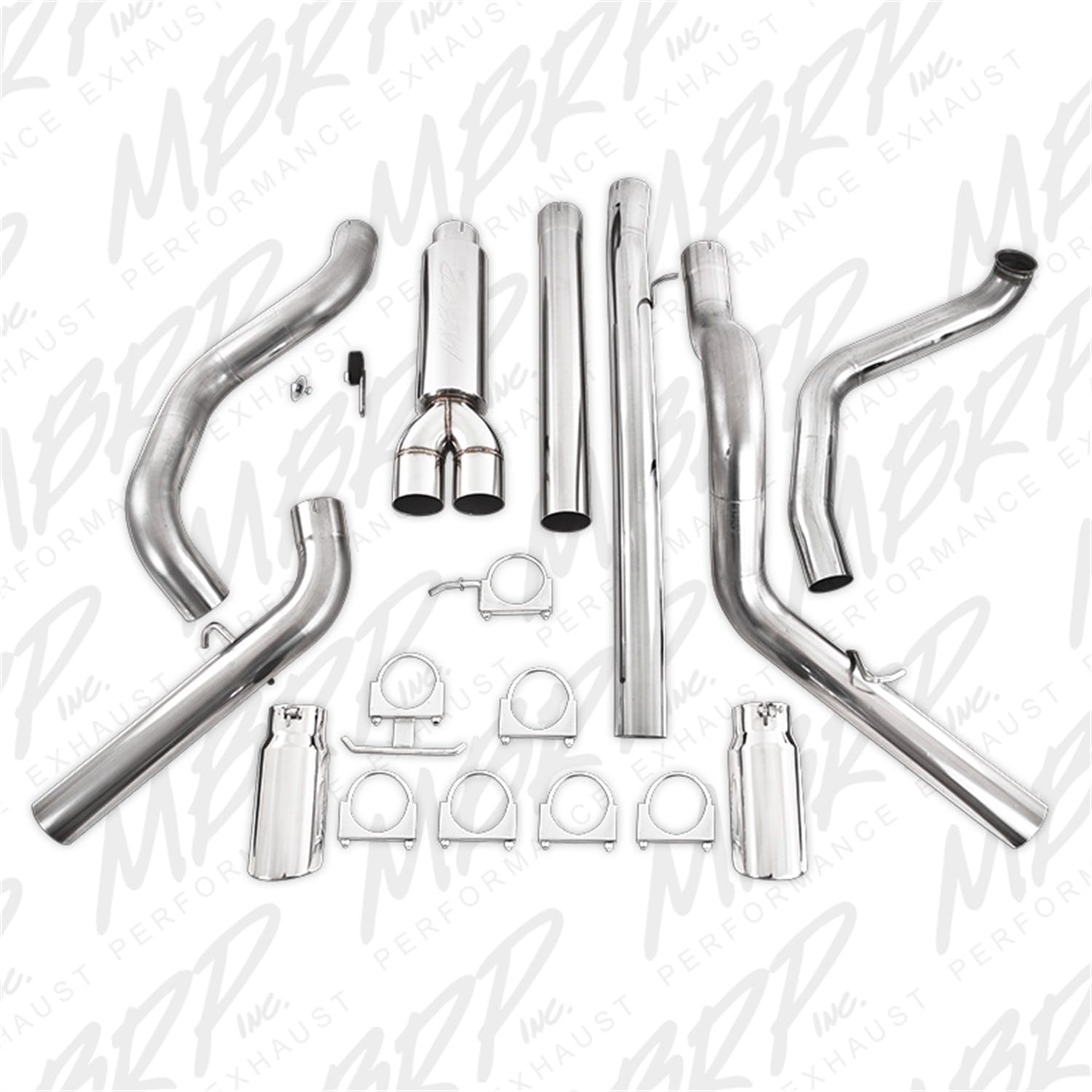 MBRP Exhaust S6202409 4in. Turbo Back; Cool Duals™; T409