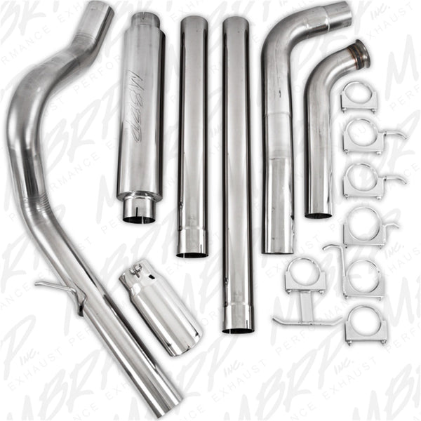 MBRP Exhaust S6212409 4in. Turbo Back; Single Side Exit; T409