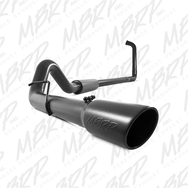 MBRP Exhaust S6212BLK 4in. Turbo Back; Single Side Exit; Black Finish