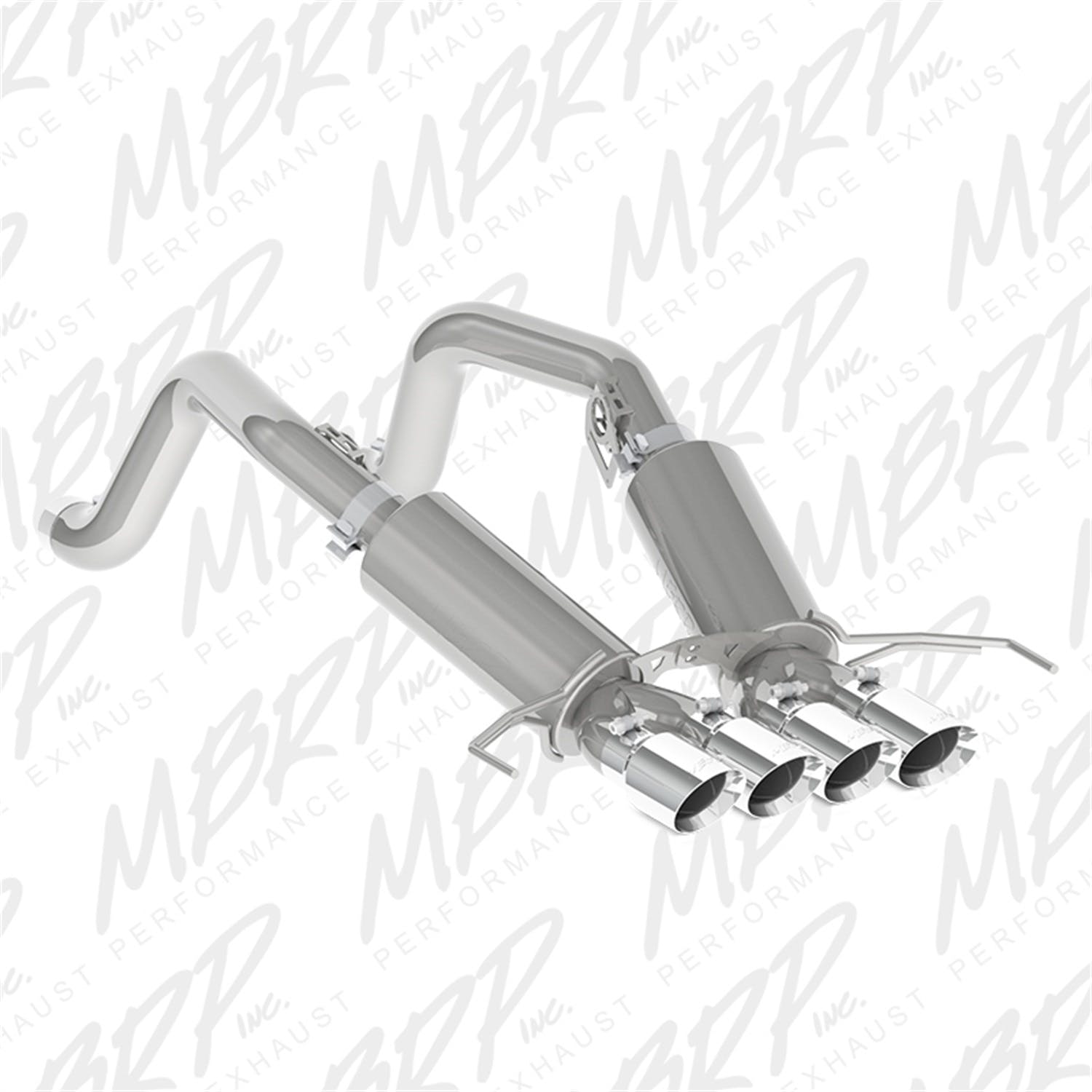 MBRP Exhaust S7030304 3in. Dual Muffler Axle Back; with Quad 4in. Dual Wall Tips; T304