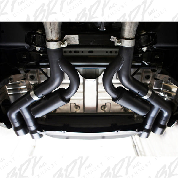 MBRP Exhaust S7036BLK 3in. Dual Axle Back; Quad Tips; Black Coated
